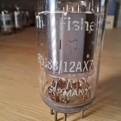Perfect NOS early TELEFUNKEN ecc83 12ax7 long SMOOTH plate, 1 hole on plate,super strong perfectly balanced preamp tube. image 5