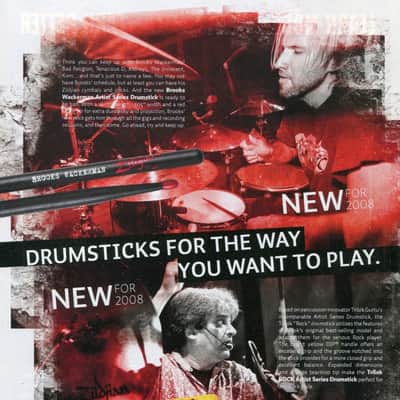 Zildjian Brooks Wackerman signature drum sticks 1st edition 2008-2011 - Black lacquer image 6