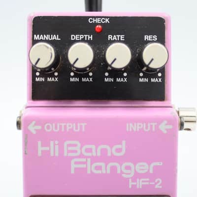 Boss HF-2 Hi Band Flanger 1986 Made in Japan Guitar Effect Pedal 631300 image 3
