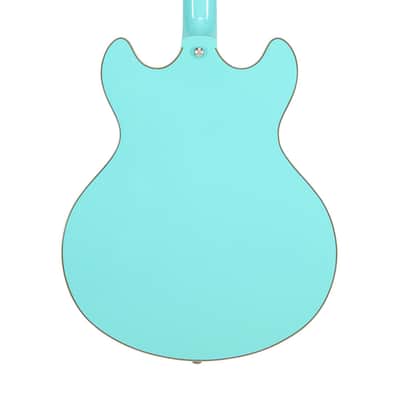 D'Angelico Premier DC Semi-Hollow Guitar - Surf Green - Open Box image 7