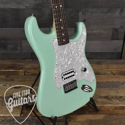 Mint Fender LTD Tom DeLonge Stratocaster - Surf Green with Deluxe Gig Bag image 11