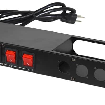 ProX X-PC4XLR-USB 1U 4-Way Powerkon to Edison AC Power Strip w/15A Breaker image 1
