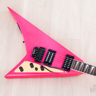 1991 Fernandes JS Limited Edition Randy Rhoads V Hot Pink Metalflake w/ Floyd Rose, Japan image 9