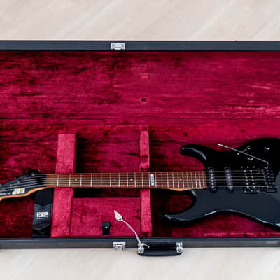 1980s ESP Custom Shop Mirage SSH Superstrat Black w/ Case image 24