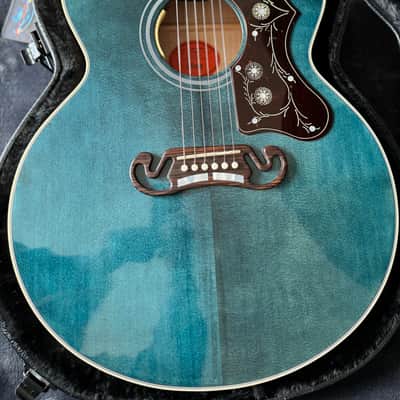 Gibson SJ-200 Custom Shop Made 2 Measure Limited Edition 2024 Blue Top - Natural Flame Back image 23