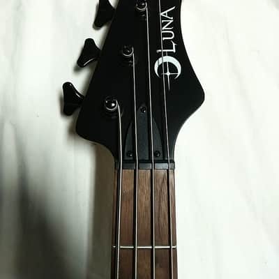 LUNA Tattoo 34" long scale 4-string BASS guitar w/ Case NEW TAT 34 - Laser Etch image 4