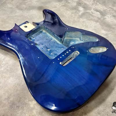 Guitar Fetish Paulownia ULTRA Lightweight Stratocaster Guitar Body (2000s, Sapphire Trans) image 4