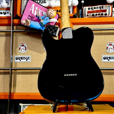 Vintage Guitars 30th Anniversary V72 Tele (SUPER FLAME MAPLE NECK) Boulevard Black image 8