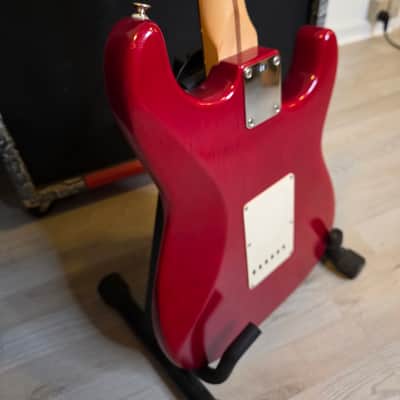 Fender Stratocaster Highway One USA LH Left Hand 2004 - Crimson Red Transparent Nitro Finish American Strat image 11