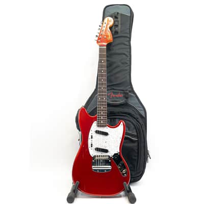 2011 Fender Mustang MG69 – Candy Apple Red w/ Matching Headstock & Gig Bag image 2