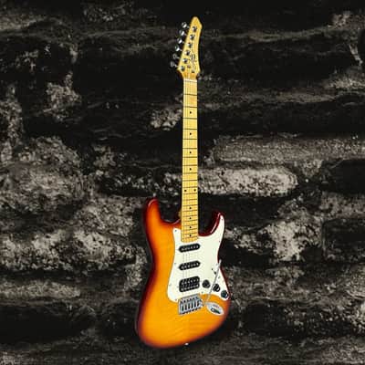 Aslin Dane AST-4 Strat style with glossy maple fingerboard - Vintage Sunburst image 4