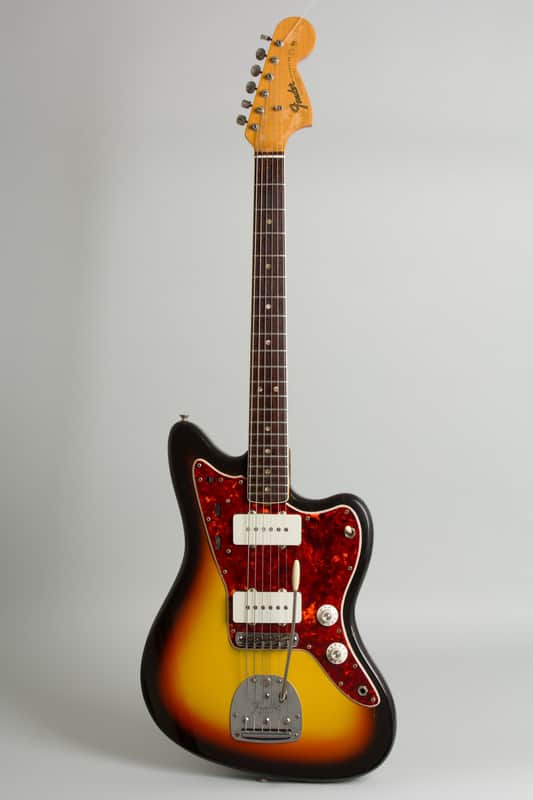 Fender Jazzmaster Solid Body Electric Guitar (1966), ser. #153808, original black tolex hard shell case.