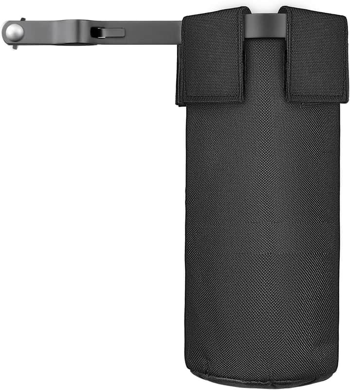 Drum Stick Bag, Nylon Drumstick Bag Removable, Drumstick Holder with Clamp-On Lockable Alloy Steel Heavy Duty Clamp for Drumsticks Mallets Up to 5 Pairs, Black image 1