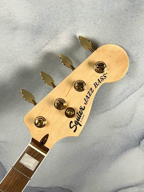 Squier 40th Anniversary Loaded Jazz Bass Neck with Bound Laurel Fingerboard, Block Inlays image 1