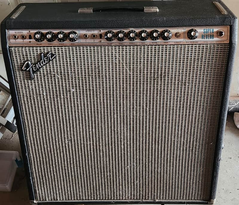 Fender Super Reverb "Drip Edge" 2-Channel 40-Watt 4x10" Guitar Combo 1968 - 1969 - Silverface image 1