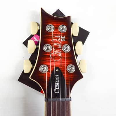 PRS SE Custom 24 Semi-Hollow Piezo - Orange Tiger Smokeburst image 8