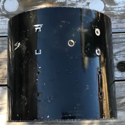 Ludwig 9x10 Project shell Keystone Monroe Era  Late 80’s  - Black Painted over Silver sparkle. image 5