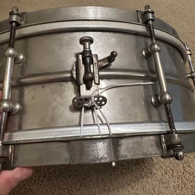 Ludwig&Ludwig Pioneer 8-Lug Nickel Over Brass Snare Drum 1930’s-1940’s image 3