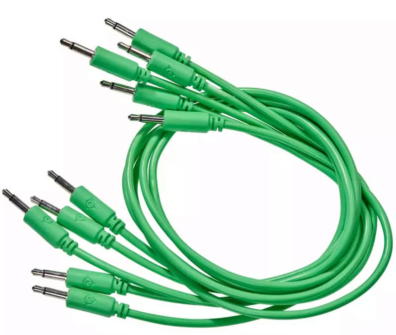 Black Market Modular Eurorack Patch Cables (100cm - Green - 5 Pack) image 1