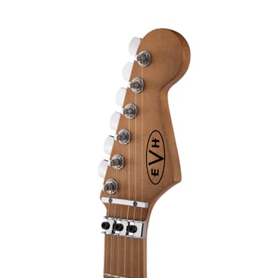 EVH Striped Series Frankenstein Frankie Maple - Red with Black Stripes Relic image 5