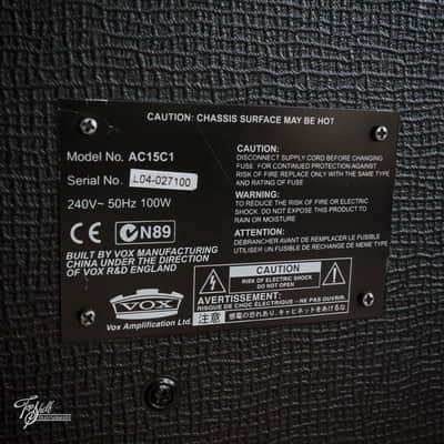 Vox AC15C1 1x12" Guitar Combo Amp image 6