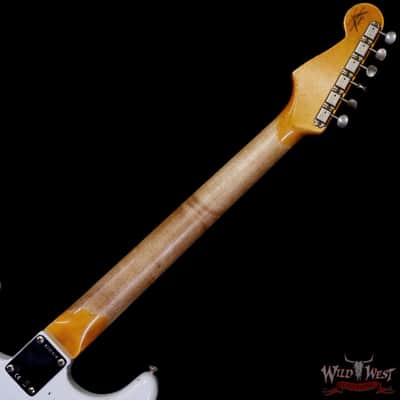 Fender Custom Shop Wild West White Lightning Stratocaster Floyd Rose HSH Rosewood Fingerboard 22 Frets Heavy Relic 2 Tone Sunburst 8.05 lbs image 5