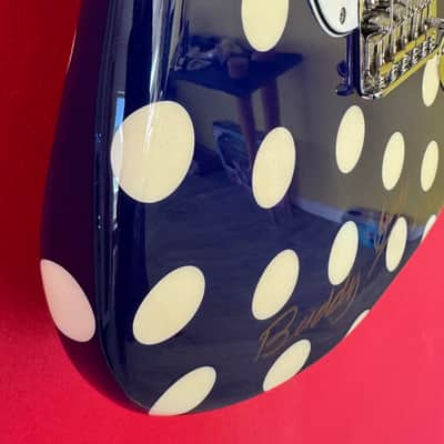 Signed by Buddy - Fender Buddy Guy Artist Series Signature Stratocaster - Blue with White Polka Dots image 9