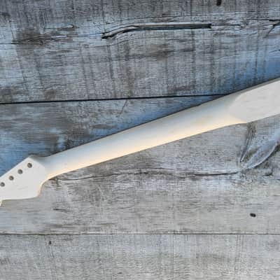 21 fret classic ST Guitar Neck Replacement, Steel Frets, bone nut image 7
