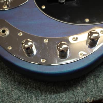 Sterling SUB StingRay Ray4 Electric Bass Guitar Trans Blue Satin image 7
