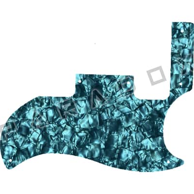 Custom Pickguard For 2019 - 2024 Made in America Gibson SG Special W/P90's - Aqua Pearl/Black/White/Black .090" image 1