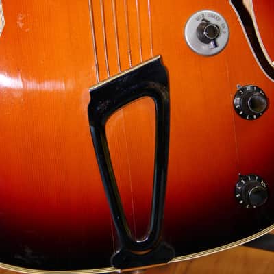 Wurlitzer 2 Pickup Jazz Guitar 1960'S Sunburst image 6