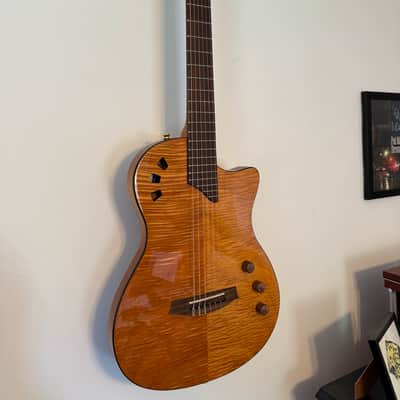 Cordoba Stage Nylon-String Electric Guitar Natural Amber image 1
