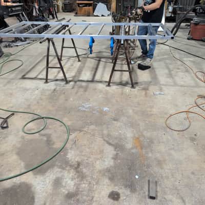 Custom Fabricated stage 6 x 8 drum riser with attaching wings 2025 - Aluminum/ carpet image 4
