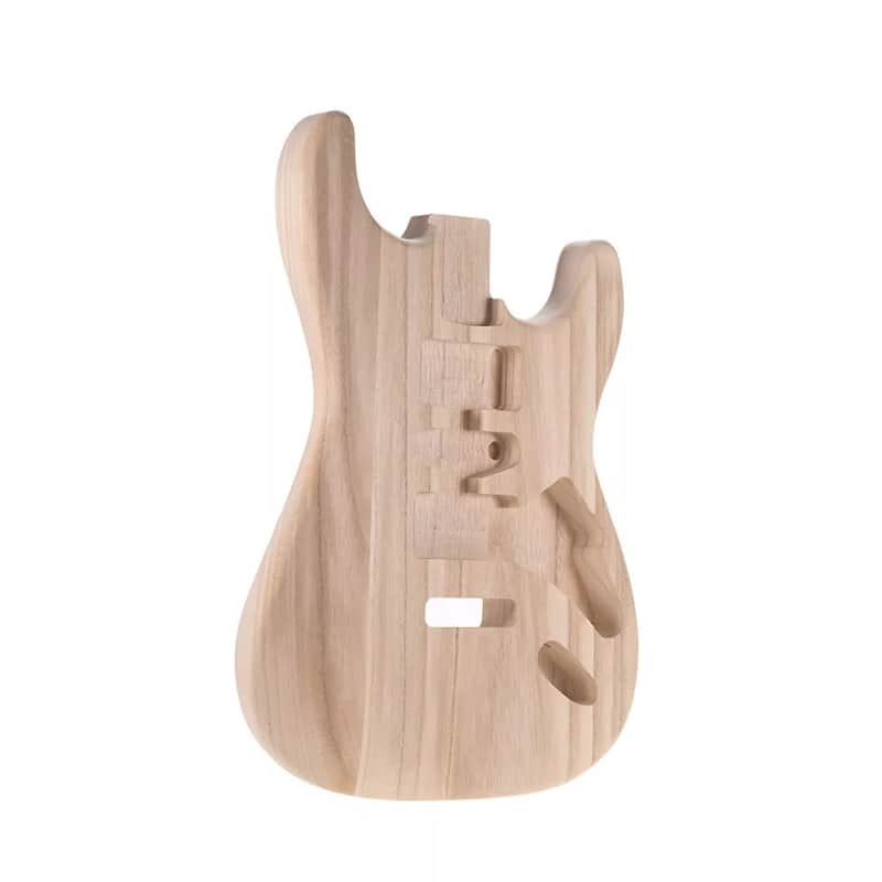Unfinished DIY Candlenut Wood Guitar Body – Strat-Style Electric Guitar Replacement image 1