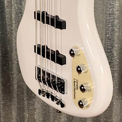Warwick RockBass Corvette Basic Active 5 String Bass Solid White Gloss & Bag #2621 image 6