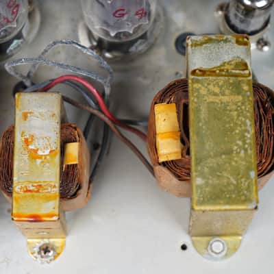 1961 Fender Bandmaster 6G7-A Piggyback Head and Cab - Blonde Tolex image 16