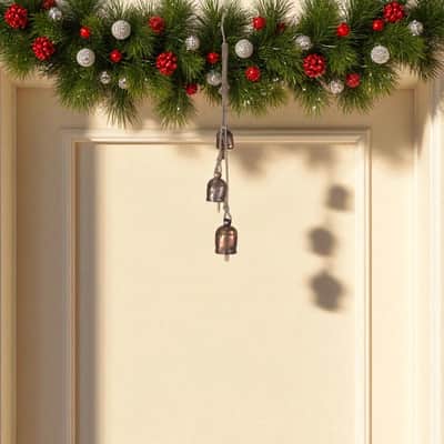 Wind Chimes for Outside – Metal Hanging Wind Bell Set with Bronze Finish, Rustic Entryway & Balcony Decor - 20" Farmhouse Wind Chimes - Indoor Outdoor Bells for Porch or Garden, Christmas Bells image 5