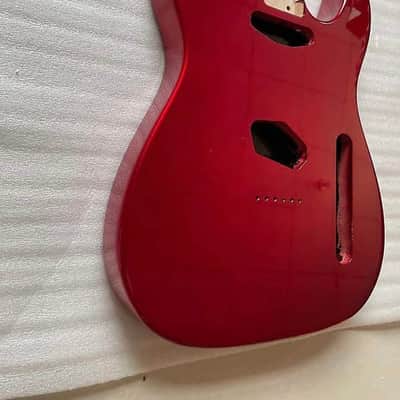 Alder Wood Tele Telecaster Style Guitar Body in Red Finish image 2