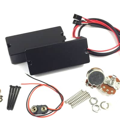 Active 7 String Humbucker Pickup Set / Kit, Ceramic Magnet Style, Bridge + Neck, Black image 1