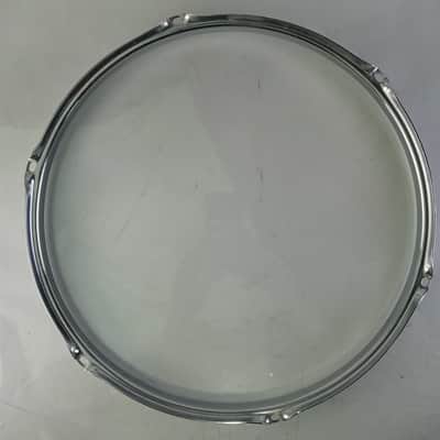 Ludwig 14"COB 6-Lug BRASS Triple-Flange 50s Snare/Floor Tom Drum Rim/Hoop Chrome image 6