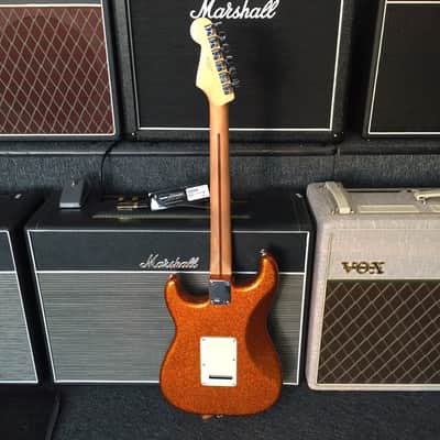 Fender Standard Stratocaster Orange Sparkle Electric Guitar - Super Clean image 10