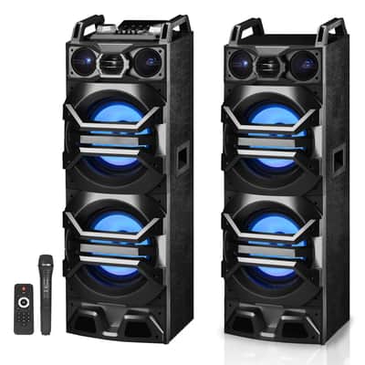Technical Pro Dual 10" 3000w Home Theater Bluetooth Speakers w/USB/SD/LED+Mic image 2