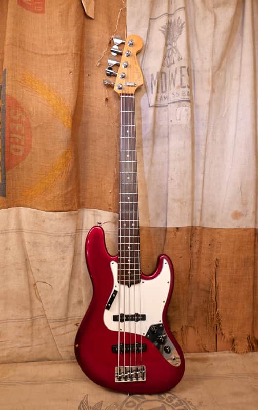 Fender Jazz Bass V - 5-String USA 1996 - Transparent Redburst image 1