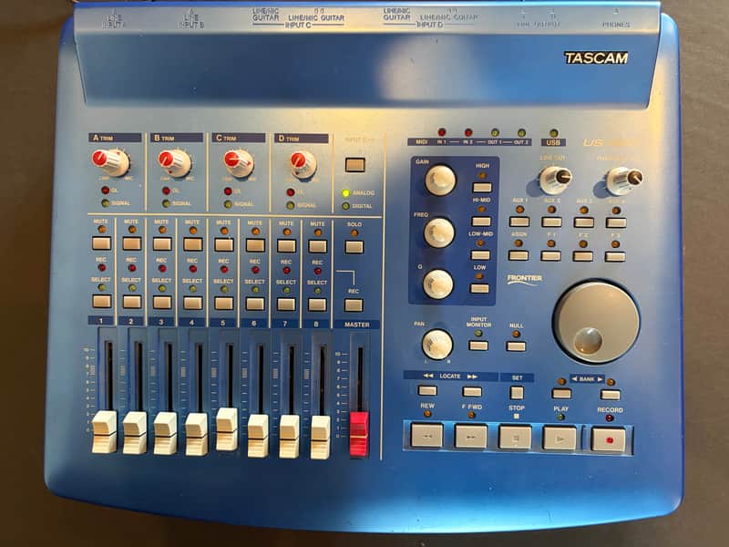 TASCAM US-428 USB Audio Interface 2000s - Blue image 1