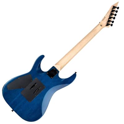 ESP LTD MH-203QM Electric Guitar w/Quilt Maple Top - See Thru Blue image 4