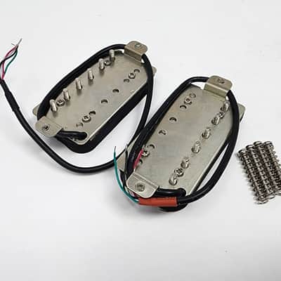 Carparelli Paf Style Alnico 5 Humbuckers Set Silver Nickel Plate ZEBRA image 5