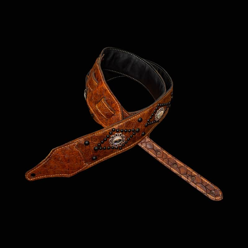 Carlino Tan scale leather crystal strap 2026 - Tan image 1