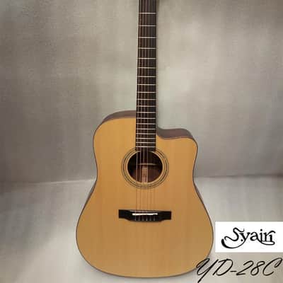 S.Yairi YD-28C all Solid Sitka Spruce & Rosewood Dreadnought Cutaway acoustic guitar image 13