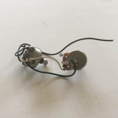 2 Vintage 1996 Fender Thinline Tele Guitar Micro Pots Wiring Harness 500K Parts image 2
