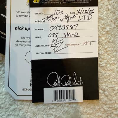 BRAND NEW - Very Rare 1 of 1,000 Limited Edition - PRS 2026 Silver Sky John Mayer Signature "Wild Blue" with Matching Headstock - IN STOCK AND READY FOR FAST SHIPMENT - Rare & Very Beautiful - SKU: 0423587 image 5